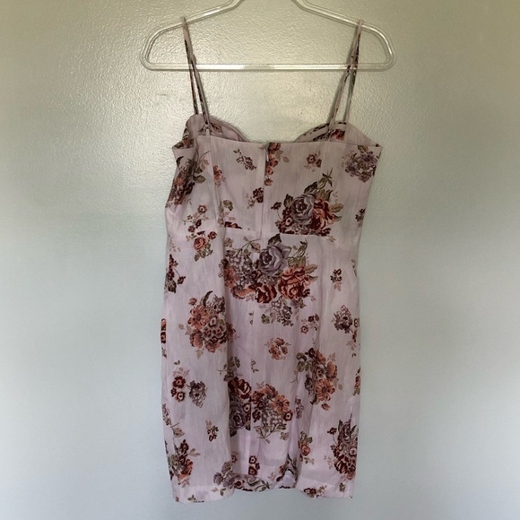 Brock Collection x H&M Floral Dress Lyocell Linen Powder Pink Medium - Picture 3 of 6